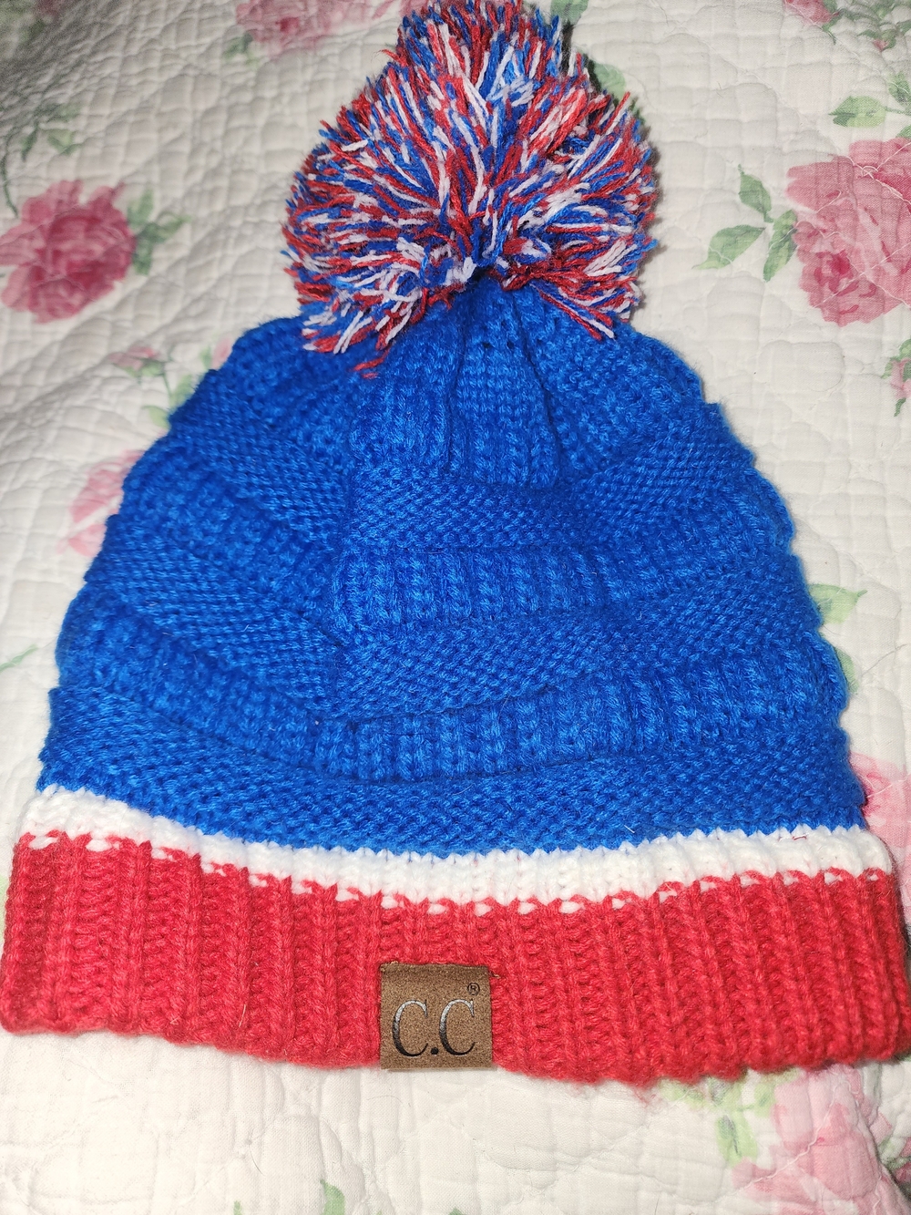 C.C Womens Pom Beanie [Ole MISS COLORS]